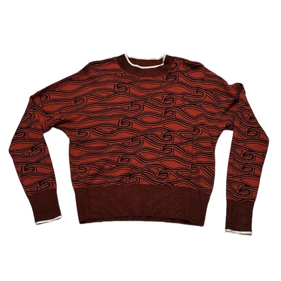 Scotch and Soda Anthropologie Rust Flame Sweater XS New Without Tags - Picture 7 of 16